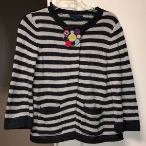 Boden gray Striped Sweater